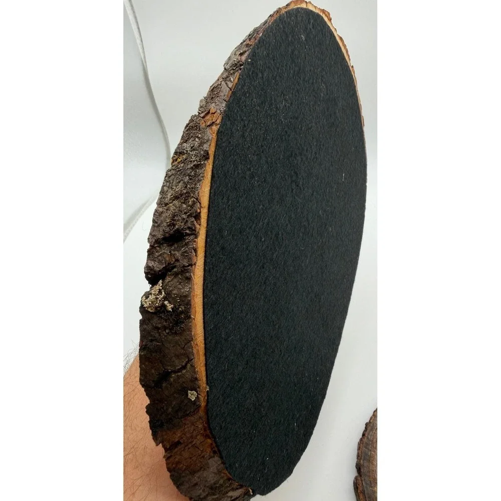 Route 66 Live Edge Wood Coaster Set with Holder‎ Rustic Americana Decor 5 Piece